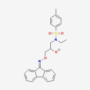 molecular formula C25H26N2O4S B2757359 N-ethyl-N-[3-(9-fluorenylideneamino)oxy-2-hydroxypropyl]-4-methylbenzenesulfonamide CAS No. 865614-61-5