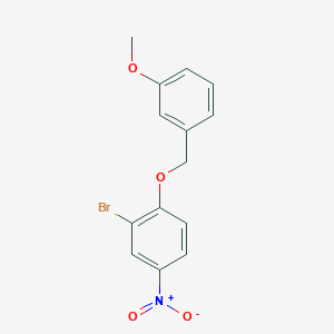molecular formula C14H12BrNO4 B275736 2-Bromo-1-[(3-methoxybenzyl)oxy]-4-nitrobenzene 