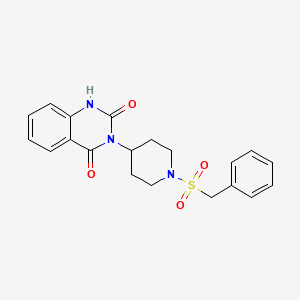 molecular formula C20H21N3O4S B2757362 3-(1-(benzylsulfonyl)piperidin-4-yl)quinazoline-2,4(1H,3H)-dione CAS No. 2034261-15-7