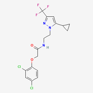 N-(2-(5-cyclopropyl-3-(trifluoromethyl)-1H-pyrazol-1-yl)ethyl)-2-(2,4-dichlorophenoxy)acetamide
