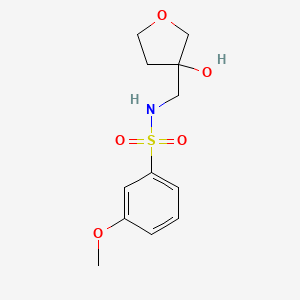 molecular formula C12H17NO5S B2757373 N-((3-羟基四氢呋喃-3-基)甲基)-3-甲氧基苯磺酰胺 CAS No. 1962522-40-2