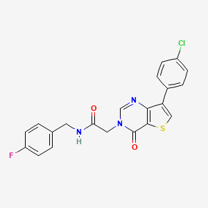 2-[7-(4-chlorophenyl)-4-oxothieno[3,2-d]pyrimidin-3(4H)-yl]-N-(4-fluorobenzyl)acetamide