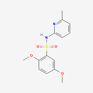 molecular formula C14H16N2O4S B2757382 2,5-二甲氧基-N-(6-甲基吡啶-2-基)苯磺酰胺 CAS No. 899241-35-1