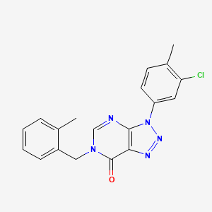 molecular formula C19H16ClN5O B2757384 3-(3-Chloro-4-methylphenyl)-6-[(2-methylphenyl)methyl]triazolo[4,5-d]pyrimidin-7-one CAS No. 893930-52-4