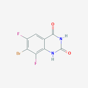 molecular formula C8H3BrF2N2O2 B2757386 7-溴-6,8-二氟-1H-喹唑啉-2,4-二酮 CAS No. 2248301-65-5