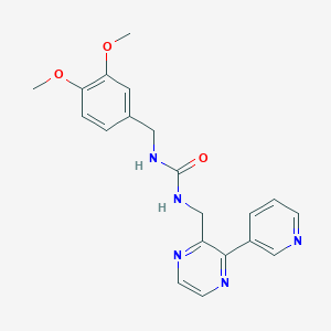 1-[(3,4-Dimethoxyphenyl)methyl]-3-{[3-(pyridin-3-yl)pyrazin-2-yl]methyl}urea