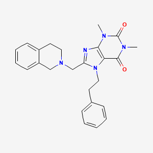 8-(3,4-dihydroisoquinolin-2(1H)-ylmethyl)-1,3-dimethyl-7-(2-phenylethyl)-3,7-dihydro-1H-purine-2,6-dione