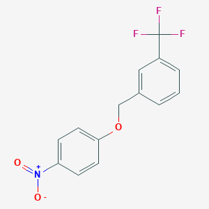 molecular formula C14H10F3NO3 B275739 1-[(4-Nitrophenoxy)methyl]-3-(trifluoromethyl)benzene 
