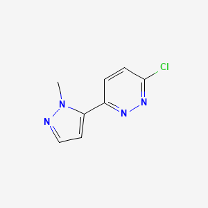 molecular formula C8H7ClN4 B2757398 3-氯-6-(1-甲基-1H-吡唑-5-基)吡啶并[6H]-基 CAS No. 1472021-67-2