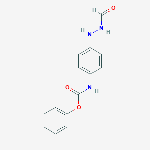 molecular formula C14H13N3O3 B027574 Phenyl [4-(2-formylhydrazinyl)phenyl]carbamate CAS No. 101907-41-9