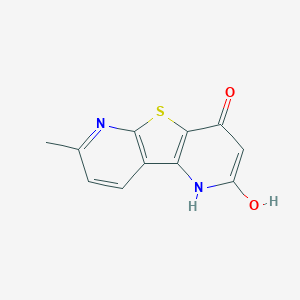 molecular formula C11H8N2O2S B275740 4-hydroxy-11-methyl-8-thia-3,10-diazatricyclo[7.4.0.02,7]trideca-1(9),2(7),4,10,12-pentaen-6-one 