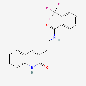 N-[2-(5,8-dimethyl-2-oxo-1H-quinolin-3-yl)ethyl]-2-(trifluoromethyl)benzamide