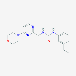 molecular formula C18H23N5O2 B2757407 1-(3-乙基苯基)-3-((4-吗啉吡咯并-2-基)甲基)脲 CAS No. 1798031-69-2