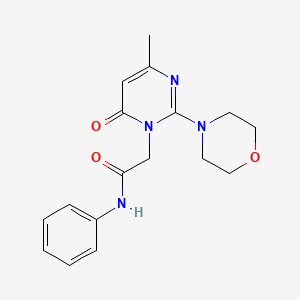 molecular formula C17H20N4O3 B2757408 2-(4-methyl-2-morpholin-4-yl-6-oxopyrimidin-1(6H)-yl)-N-phenylacetamide CAS No. 1251605-09-0