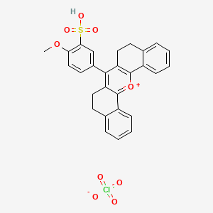 5,6,8,9-Tetrahydro-7-(4-methoxy-3-sulfophenyl)-dibenzo[c,h]xanthylium perchlorate