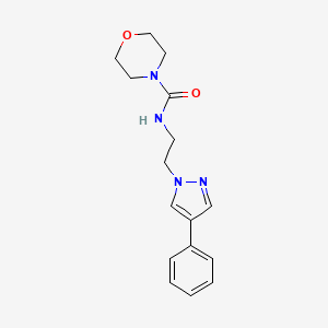molecular formula C16H20N4O2 B2757418 N-(2-(4-phenyl-1H-pyrazol-1-yl)ethyl)morpholine-4-carboxamide CAS No. 2034351-97-6