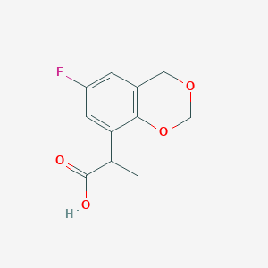 2-(6-Fluoro-4H-1,3-benzodioxin-8-yl)propanoic acid