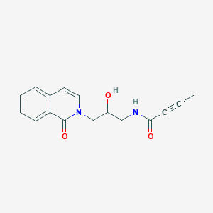 molecular formula C16H16N2O3 B2757425 N-[2-Hydroxy-3-(1-oxoisoquinolin-2-yl)propyl]but-2-ynamide CAS No. 2411245-06-0