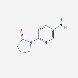 molecular formula C9H11N3O B2757430 1-(5-Aminopyridin-2-yl)pyrrolidin-2-one CAS No. 1354223-61-2