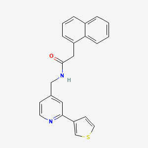 2-(naphthalen-1-yl)-N-((2-(thiophen-3-yl)pyridin-4-yl)methyl)acetamide