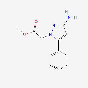 Methyl 2-(3-amino-5-phenylpyrazol-1-yl)acetate