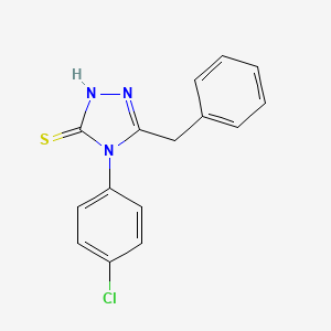 molecular formula C15H12ClN3S B2757455 5-benzyl-4-(4-chlorophenyl)-4H-1,2,4-triazole-3-thiol CAS No. 451501-91-0