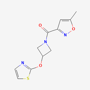 (5-Methylisoxazol-3-yl)(3-(thiazol-2-yloxy)azetidin-1-yl)methanone