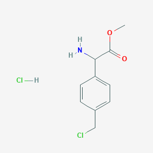 Methyl 2-amino-2-[4-(chloromethyl)phenyl]acetate;hydrochloride