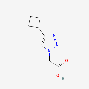 molecular formula C8H11N3O2 B2757482 2-(4-cyclobutyl-1H-1,2,3-triazol-1-yl)acetic acid CAS No. 1895259-96-7