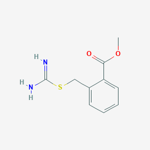 molecular formula C10H12N2O2S B275749 Methyl 2-({[amino(imino)methyl]sulfanyl}methyl)benzoate 