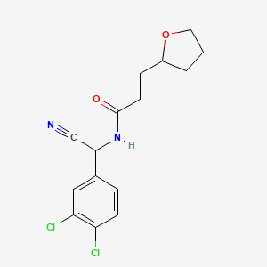 N-[cyano(3,4-dichlorophenyl)methyl]-3-(oxolan-2-yl)propanamide