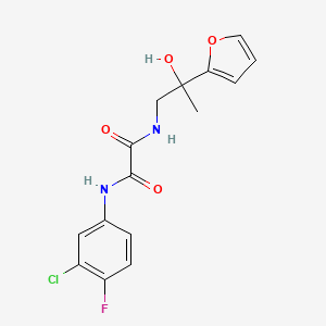 N1-(3-chloro-4-fluorophenyl)-N2-(2-(furan-2-yl)-2-hydroxypropyl)oxalamide