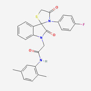 N-(2,5-dimethylphenyl)-2-(3'-(4-fluorophenyl)-2,4'-dioxospiro[indoline-3,2'-thiazolidin]-1-yl)acetamide
