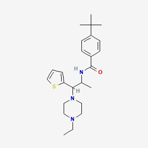 4-(tert-butyl)-N-(1-(4-ethylpiperazin-1-yl)-1-(thiophen-2-yl)propan-2-yl)benzamide