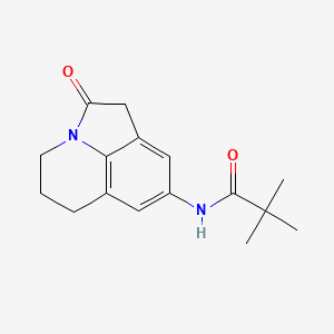 molecular formula C16H20N2O2 B2757511 N-(2-氧代-2,4,5,6-四氢-1H-吡咯并[3,2,1-ij]喹啉-8-基)戊酰胺 CAS No. 898463-46-2
