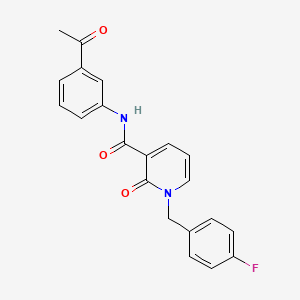 molecular formula C21H17FN2O3 B2757514 N-(3-acetylphenyl)-1-(4-fluorobenzyl)-2-oxo-1,2-dihydropyridine-3-carboxamide CAS No. 946301-81-1