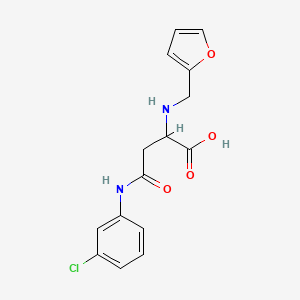 4-((3-Chlorophenyl)amino)-2-((furan-2-ylmethyl)amino)-4-oxobutanoic acid