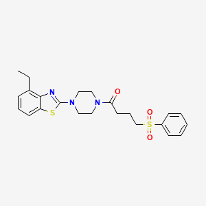 1-(4-(4-Ethylbenzo[d]thiazol-2-yl)piperazin-1-yl)-4-(phenylsulfonyl)butan-1-one