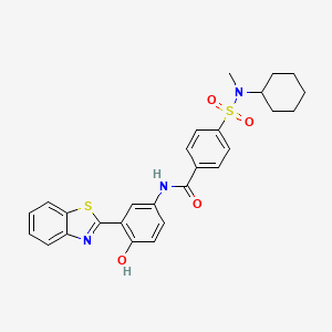 N-(3-(benzo[d]thiazol-2-yl)-4-hydroxyphenyl)-4-(N-cyclohexyl-N-methylsulfamoyl)benzamide