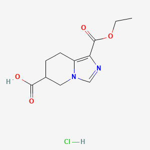 1-(Ethoxycarbonyl)-5,6,7,8-tetrahydroimidazo[1,5-a]pyridine-6-carboxylic acid hydrochloride