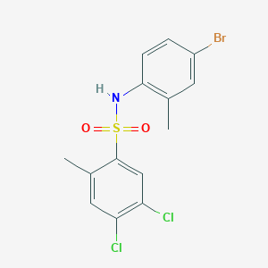 N-(4-bromo-2-methylphenyl)-4,5-dichloro-2-methylbenzene-1-sulfonamide