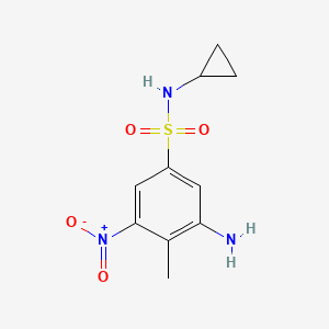 3-amino-N-cyclopropyl-4-methyl-5-nitrobenzenesulfonamide