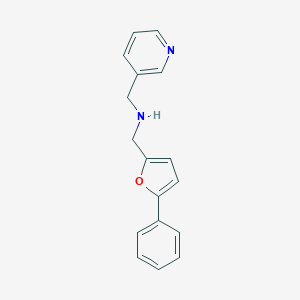 molecular formula C17H16N2O B275754 N-[(5-phenyl-2-furyl)methyl]-N-(3-pyridinylmethyl)amine 