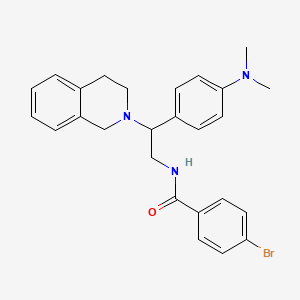 molecular formula C26H28BrN3O B2757542 4-bromo-N-(2-(3,4-dihydroisoquinolin-2(1H)-yl)-2-(4-(dimethylamino)phenyl)ethyl)benzamide CAS No. 946365-82-8