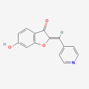 molecular formula C14H9NO3 B2757543 (2Z)-6-hydroxy-2-(pyridin-4-ylmethylidene)-1-benzofuran-3(2H)-one CAS No. 1679342-26-7