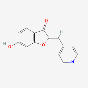 molecular formula C14H9NO3 B2757543 (Z)-6-hydroxy-2-(pyridin-4-ylmethylene)benzofuran-3(2H)-one CAS No. 1679342-26-7