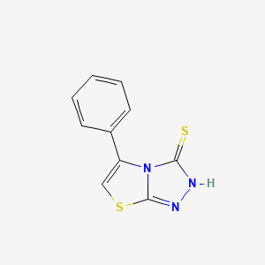 molecular formula C10H7N3S2 B2757548 5-phenyl-2H-[1,3]thiazolo[2,3-c][1,2,4]triazole-3-thione CAS No. 26542-65-4