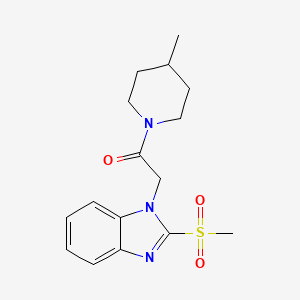 1-(4-methylpiperidin-1-yl)-2-(2-(methylsulfonyl)-1H-benzo[d]imidazol-1-yl)ethanone