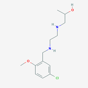 molecular formula C13H21ClN2O2 B275755 1-({2-[(5-Chloro-2-methoxybenzyl)amino]ethyl}amino)propan-2-ol 