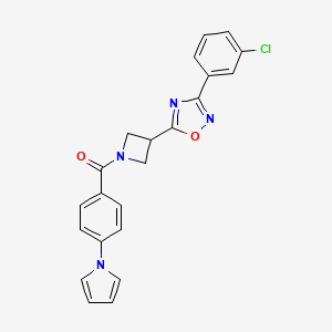 (4-(1H-pyrrol-1-yl)phenyl)(3-(3-(3-chlorophenyl)-1,2,4-oxadiazol-5-yl)azetidin-1-yl)methanone